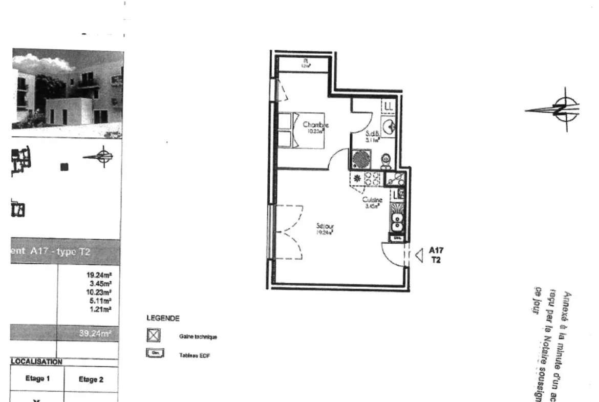 Appartement T2 avec Balcon et Parking à Caen Rive Droite 