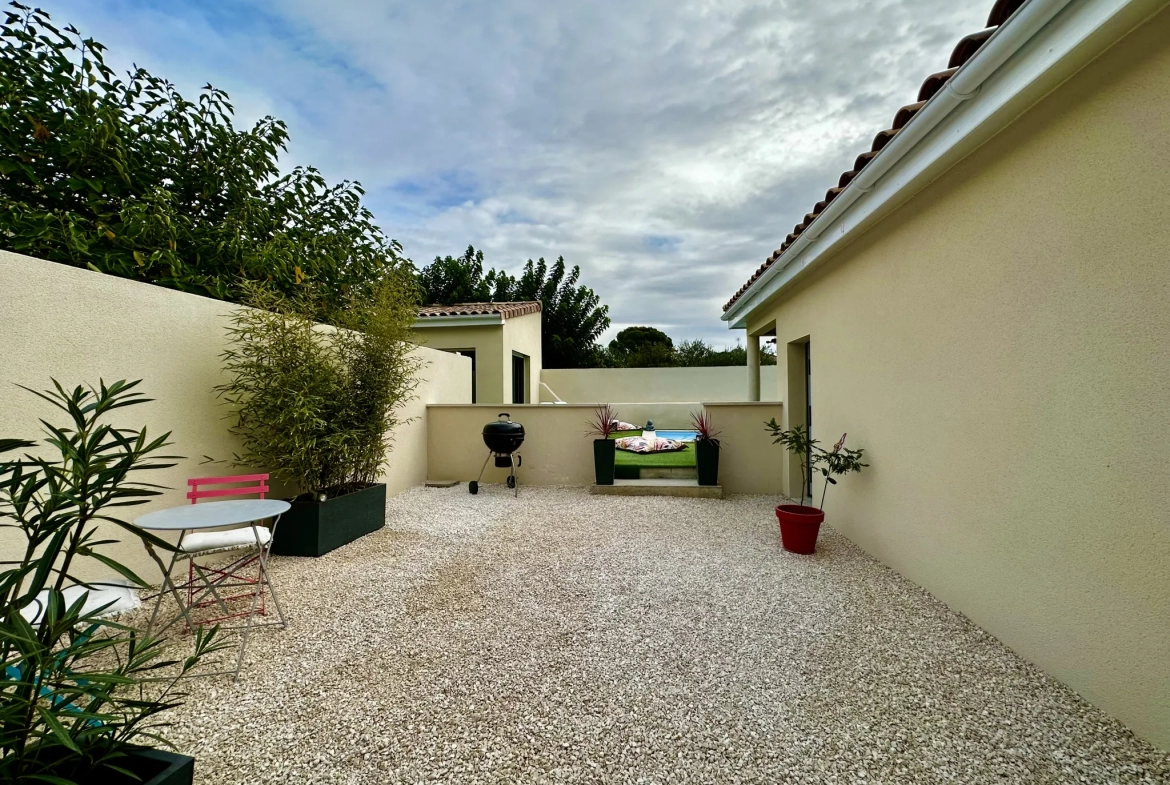 Villa contemporaine 106 m2 avec garage et piscine à Lapalud 