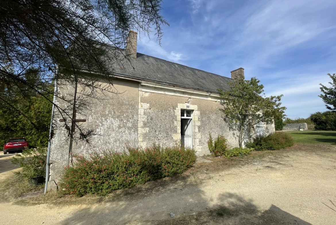 Proche Noyant - Maison de village à rénover avec garage et terrain 