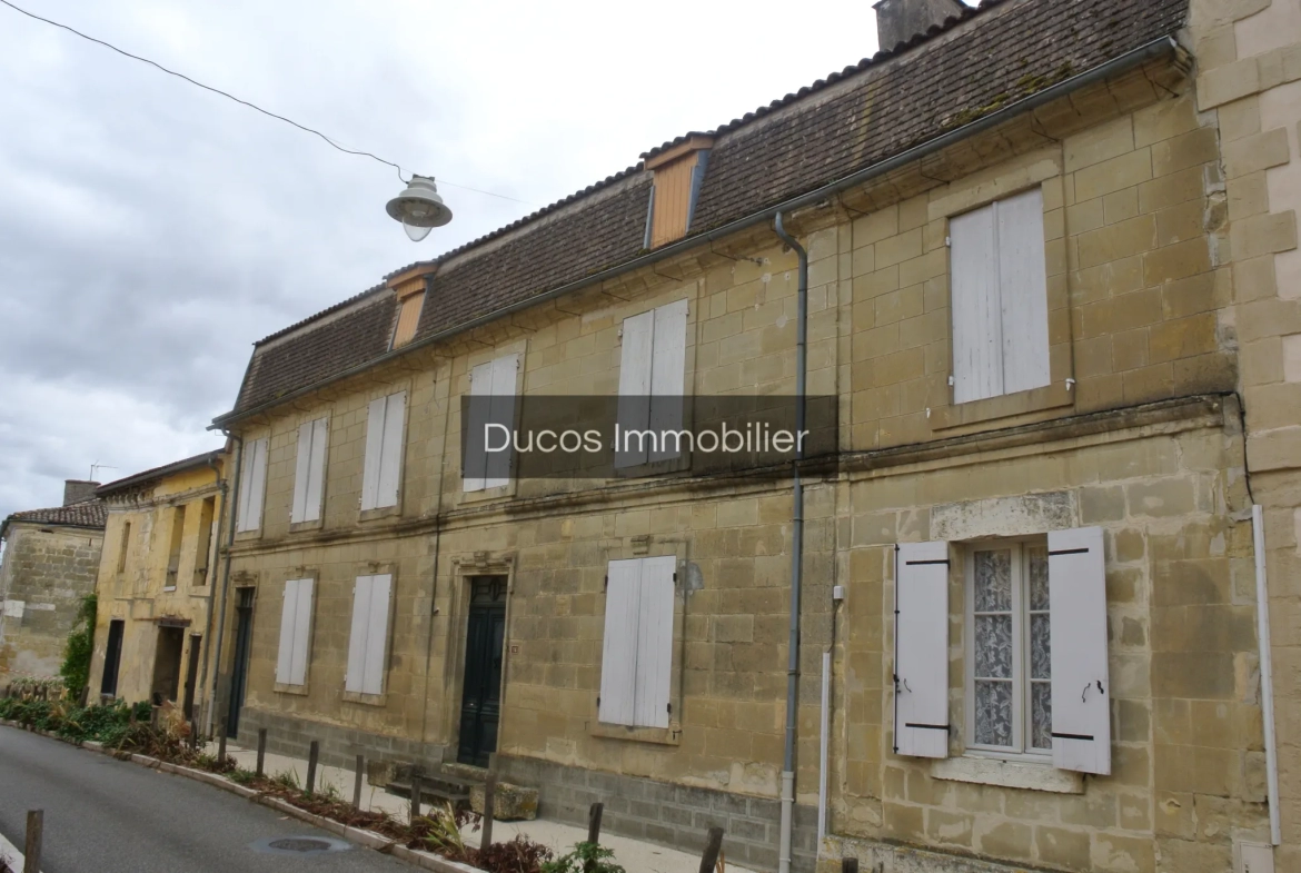 Grande maison de village en pierre avec jardin calme à Seyches 