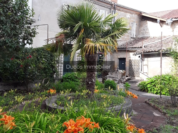 Grande maison de village en pierre avec jardin calme à Seyches