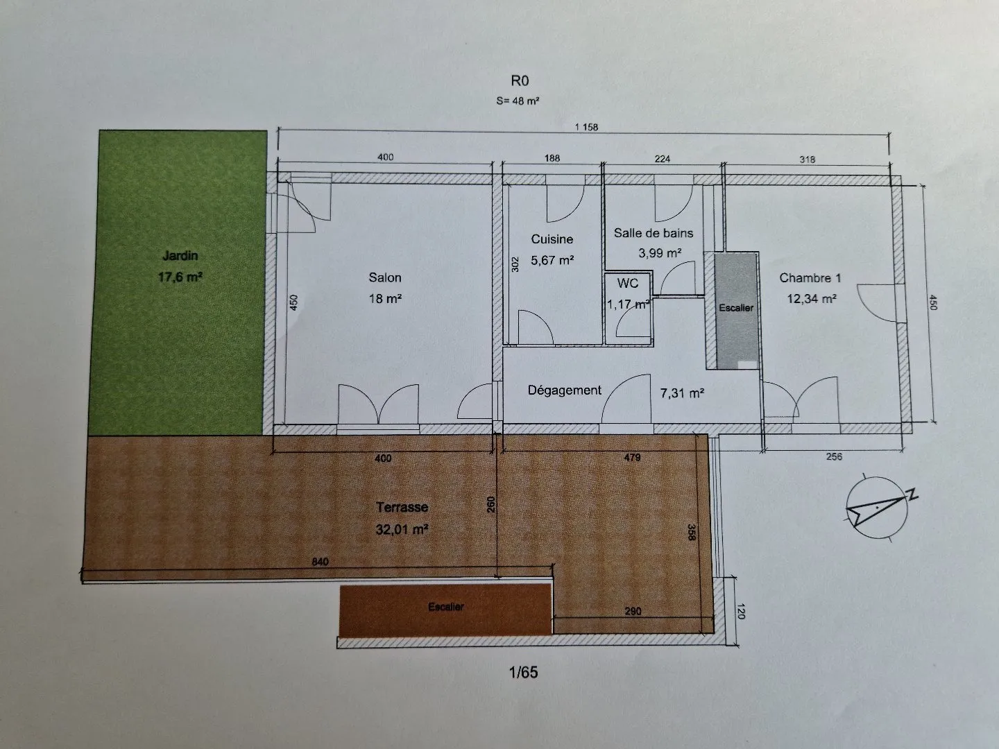 Maison 4 faces sur terrain boisé de plus de 1000m2 à Sorede 