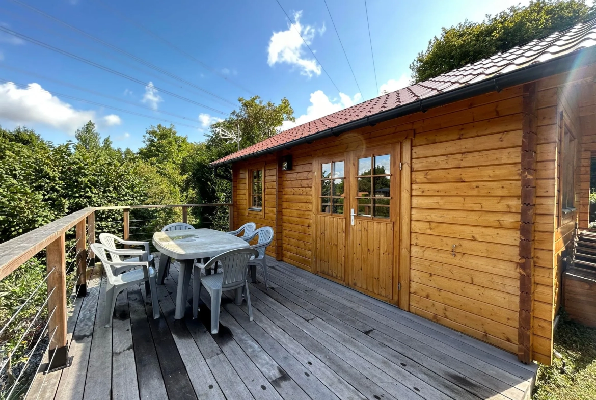 Chalet avec étang à vendre à Longpré-les-corps-saints 