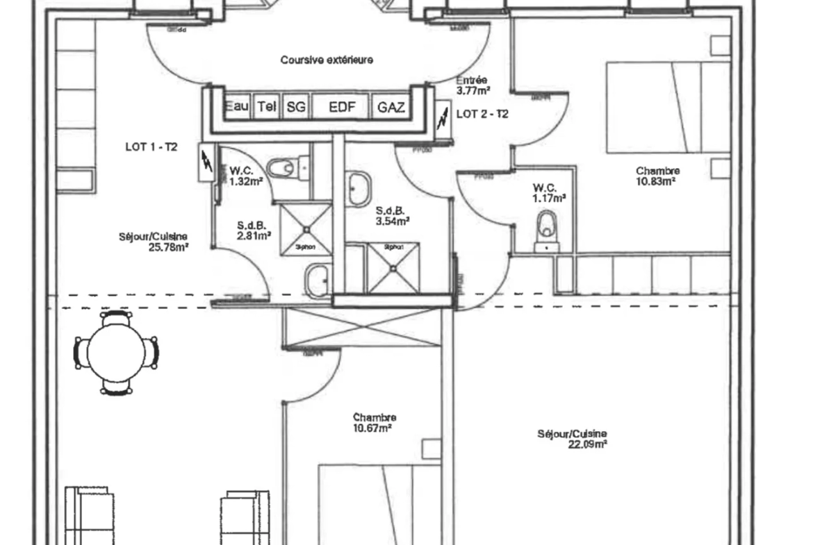 Appartement à Villeneuve-d'Ascq de Type 2 BBC de 41m2 avec Balcon et Parking 