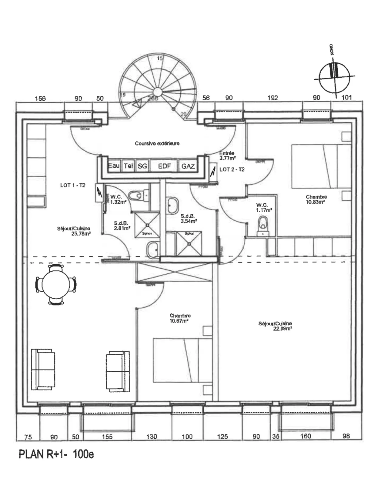 Appartement à Villeneuve-d'Ascq de Type 2 BBC de 41m2 avec Balcon et Parking 