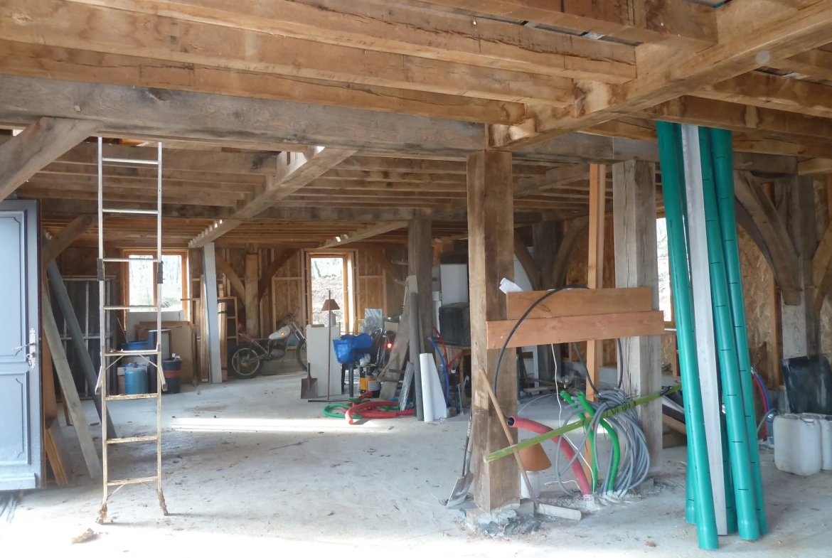 Maison ossature bois à rénover au cœur de la nature 