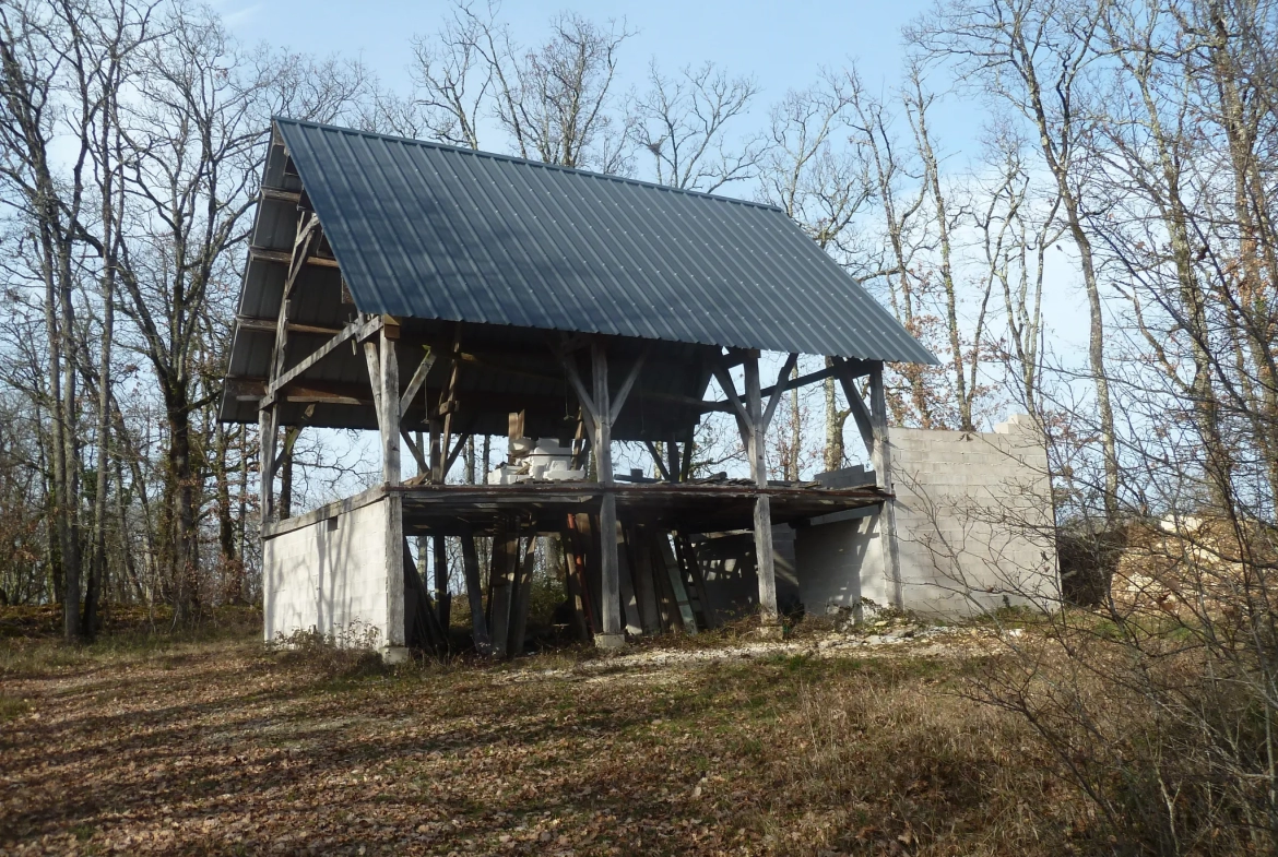 Maison ossature bois à rénover au cœur de la nature 