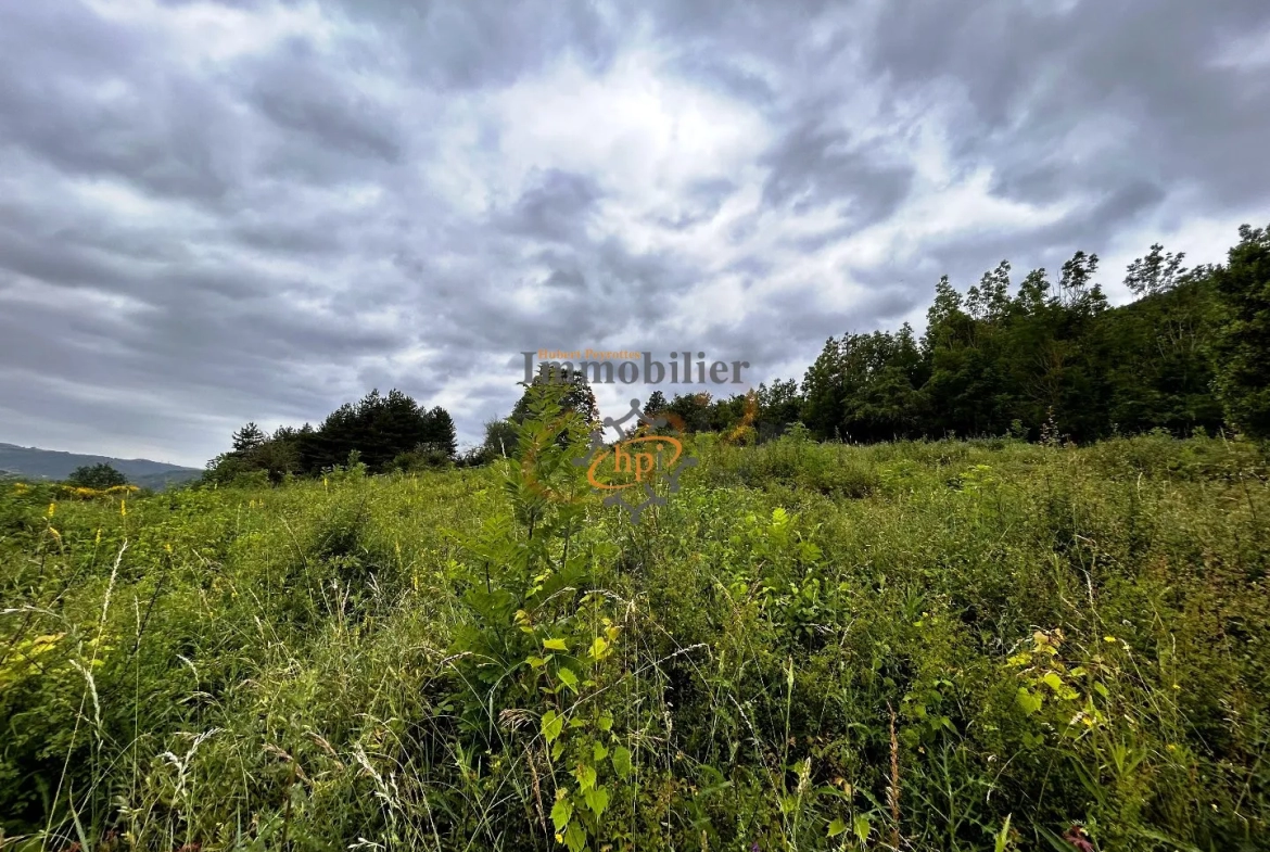 Terrain à bâtir avec vue dominante à Saint Affrique 