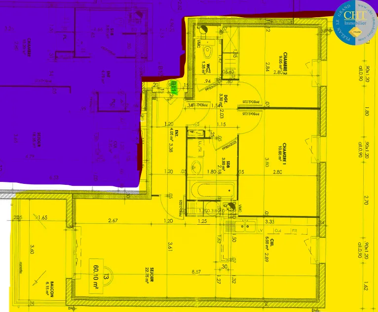 Appartement T3 à Guer (56) dans une résidence récente 