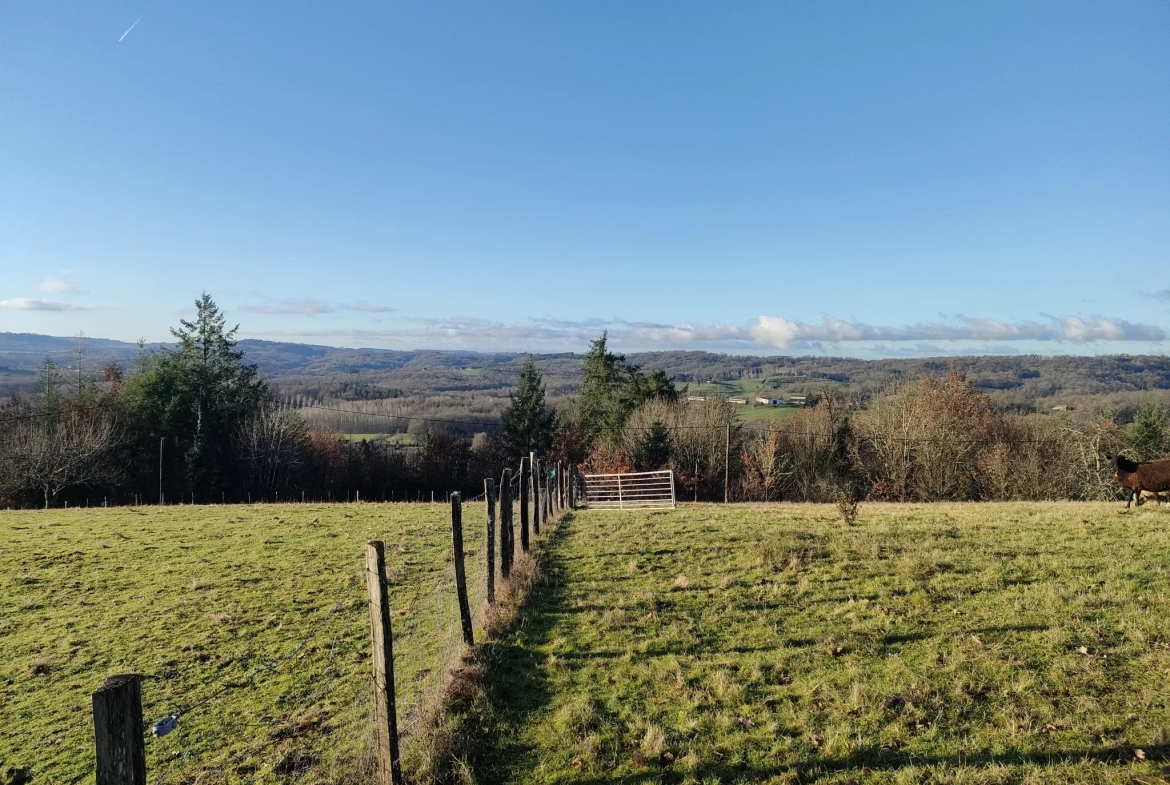 Terrain de 1966 m2 à Juillac avec vue magnifique 