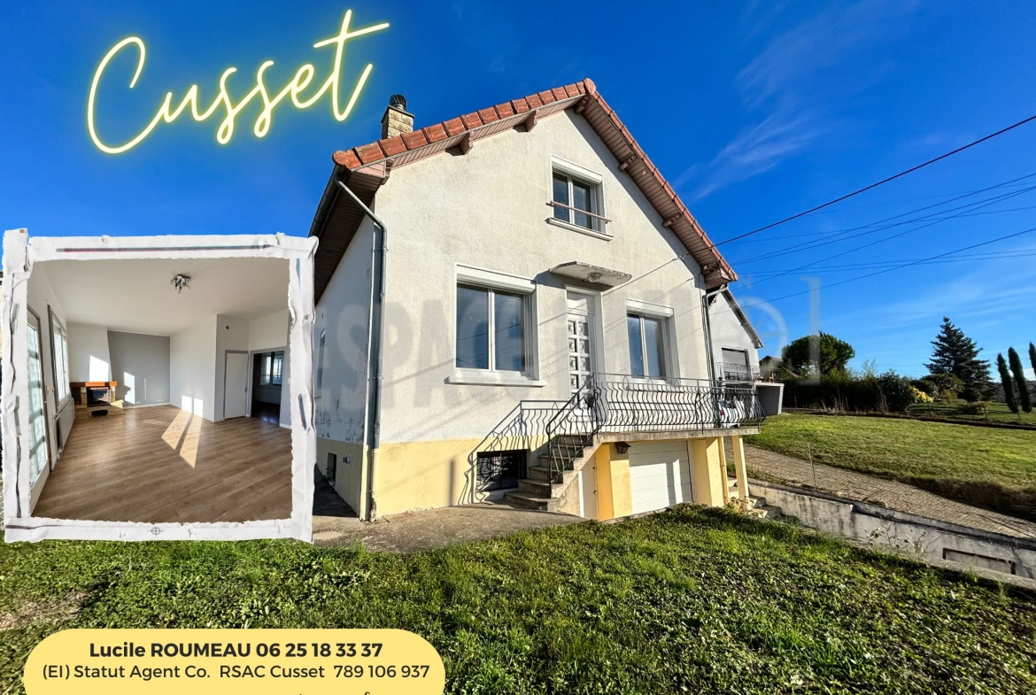 Maison Lumineuse avec Vue Magnifique et Garage à Cusset 