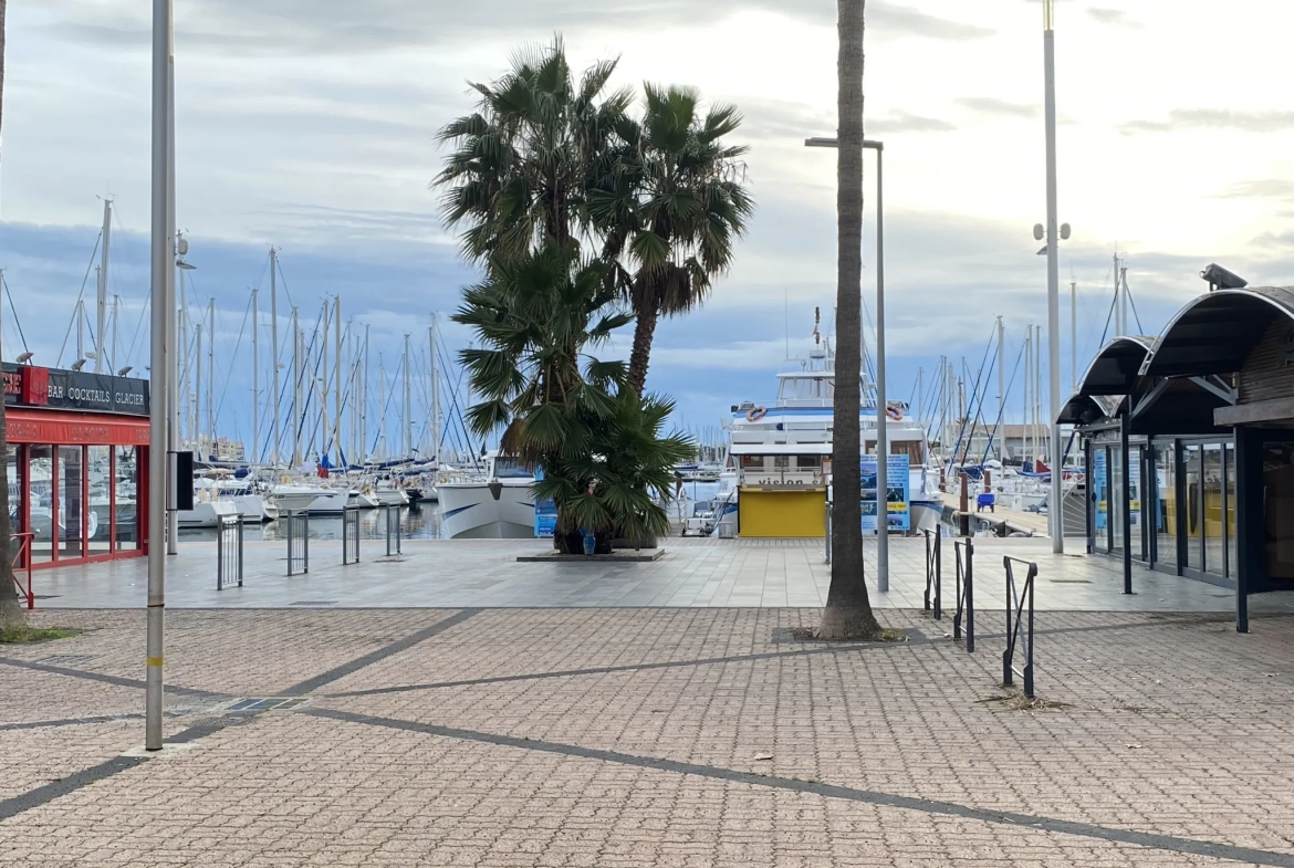 Studio à vendre au CAP D'AGDE - CENTRE PORT avec piscine et accès quai 