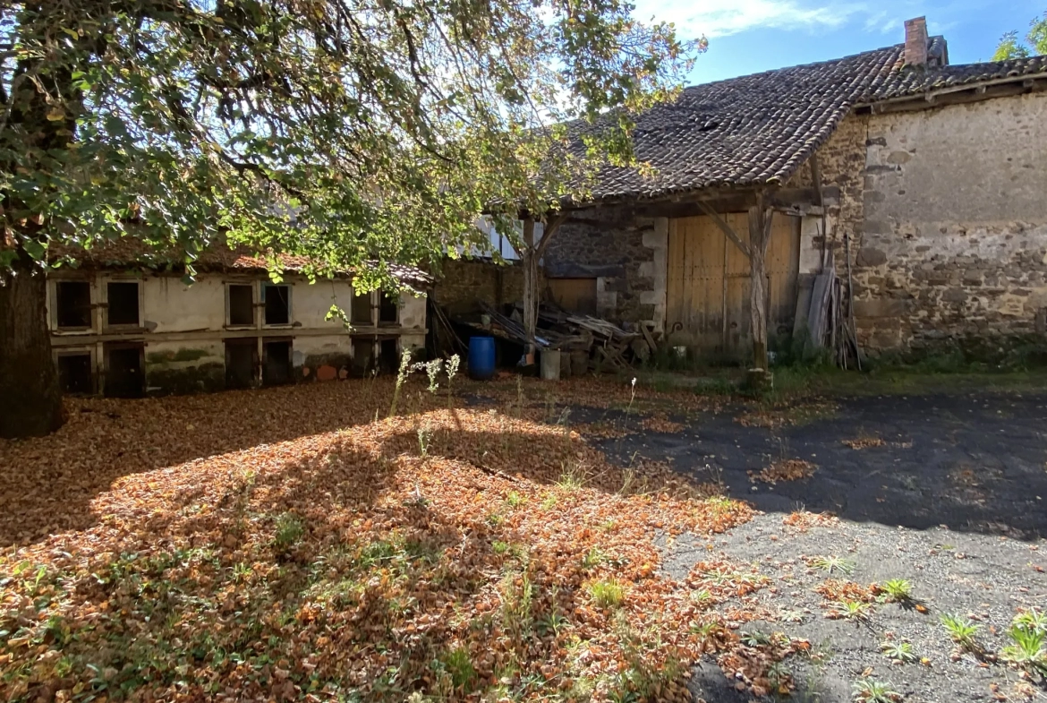 Corps de ferme avec plus d'un hectare à rénover à Ecuras 