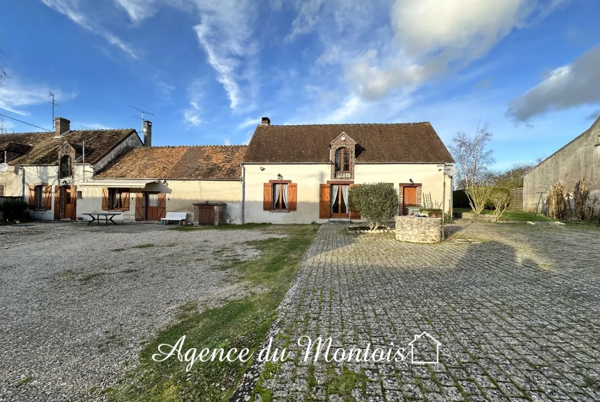 Charmante fermette à Bray sur Seine avec jardin et garages 