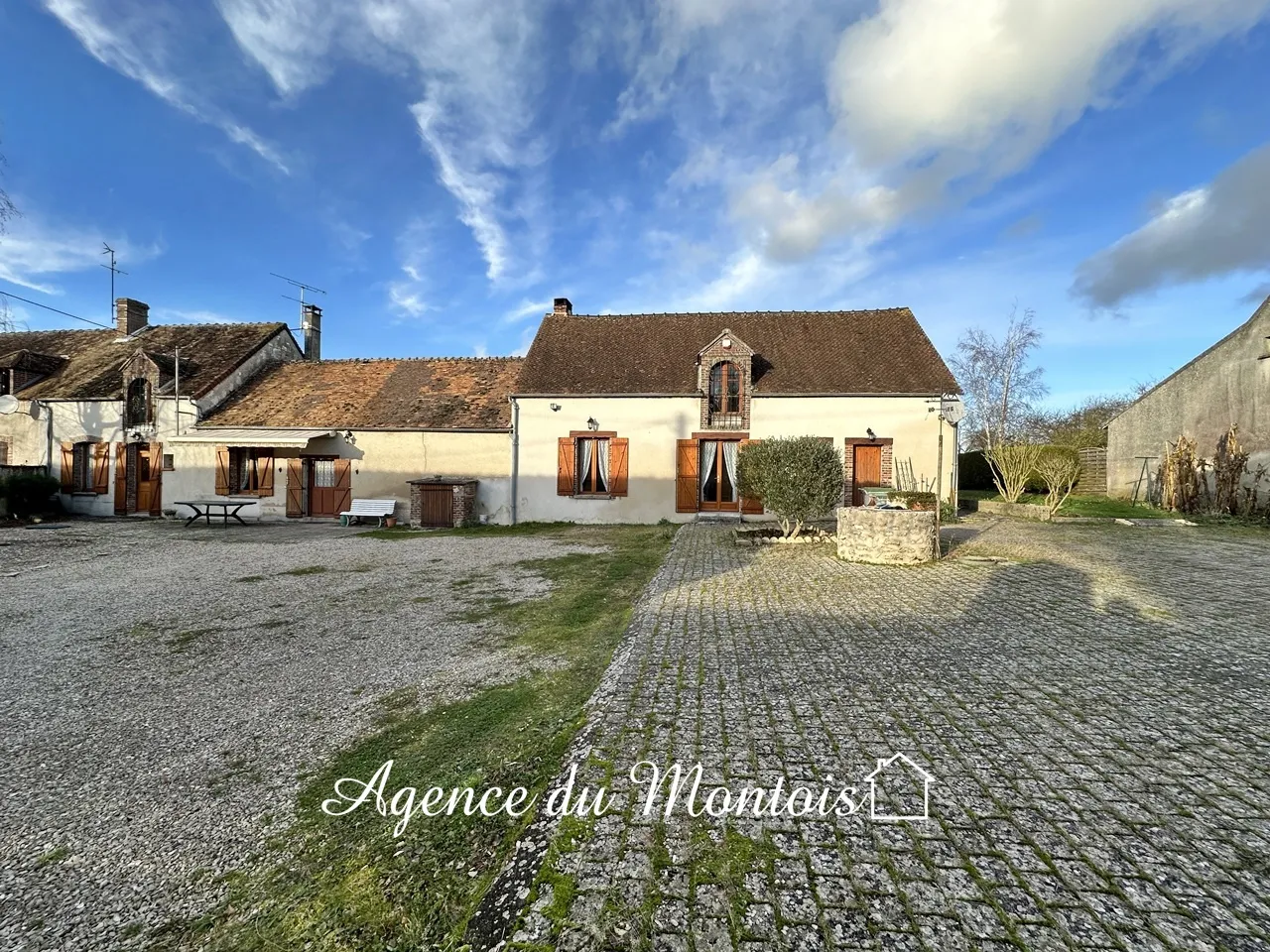 Charmante fermette à Bray sur Seine avec jardin et garages 