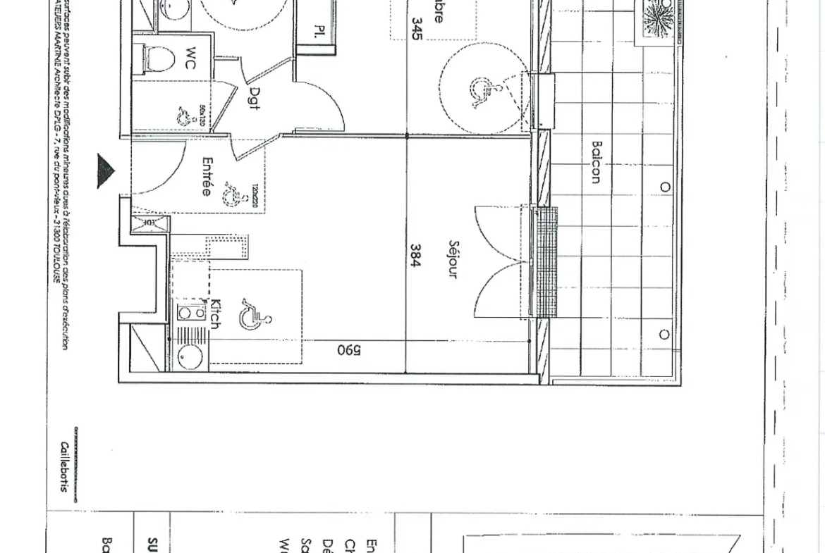 Appartement T2 de 45m2 à Colomiers 