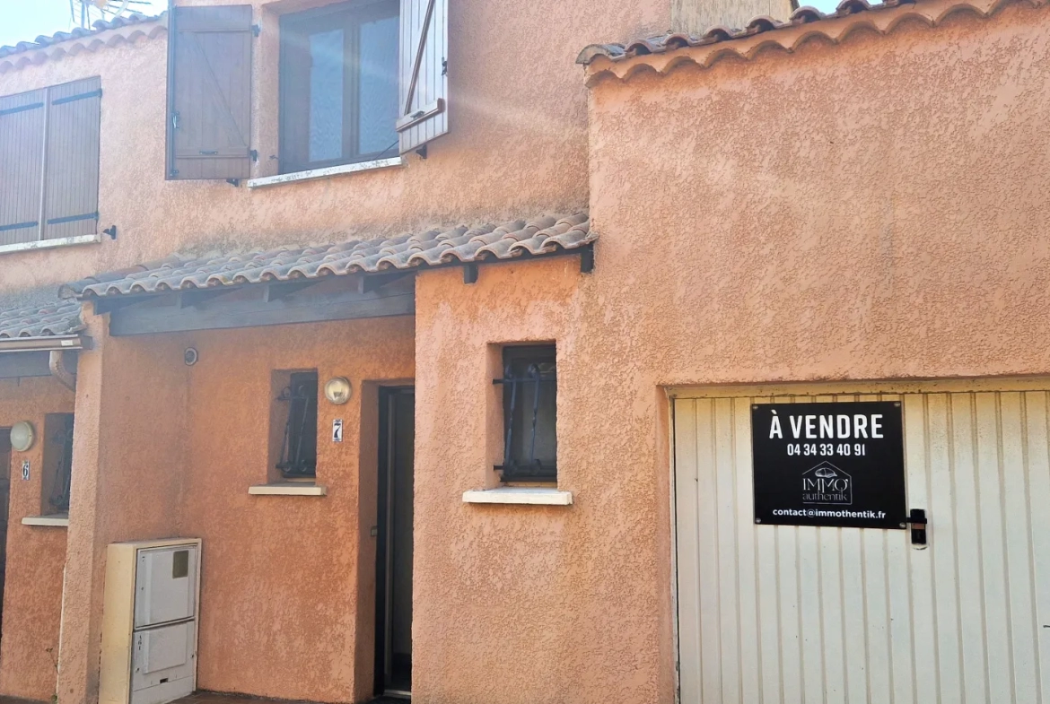 Maison en vente au Grau D'Agde, 3 chambres, terrasse, garage 