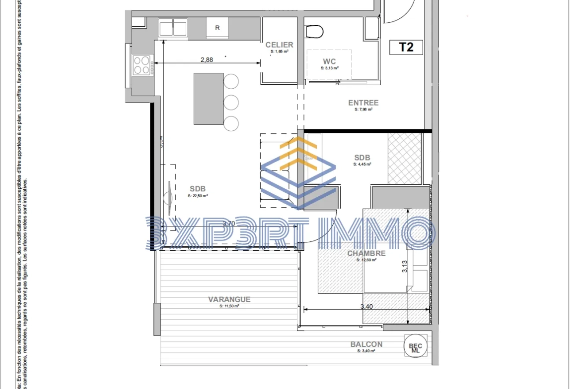 VEFA La Possession : appartement T2 au 1er étage 