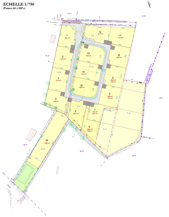 Terrain constructible viabilisé avec vue sur les Pyrénées à Soumoulou 