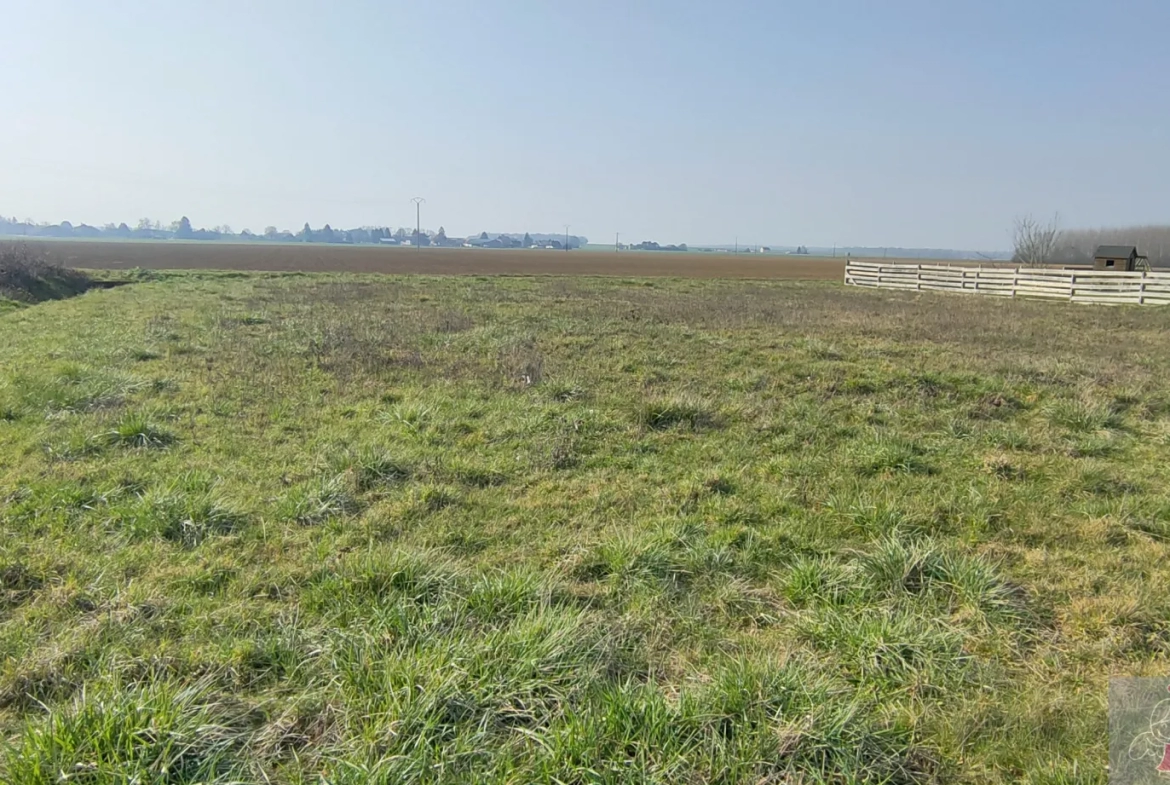 Terrain constructible 1429 m2 à Franxault avec vue sur la campagne 