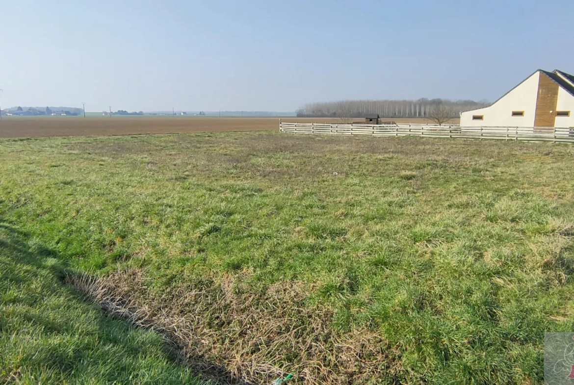 Terrain constructible 1429 m2 à Franxault avec vue sur la campagne 