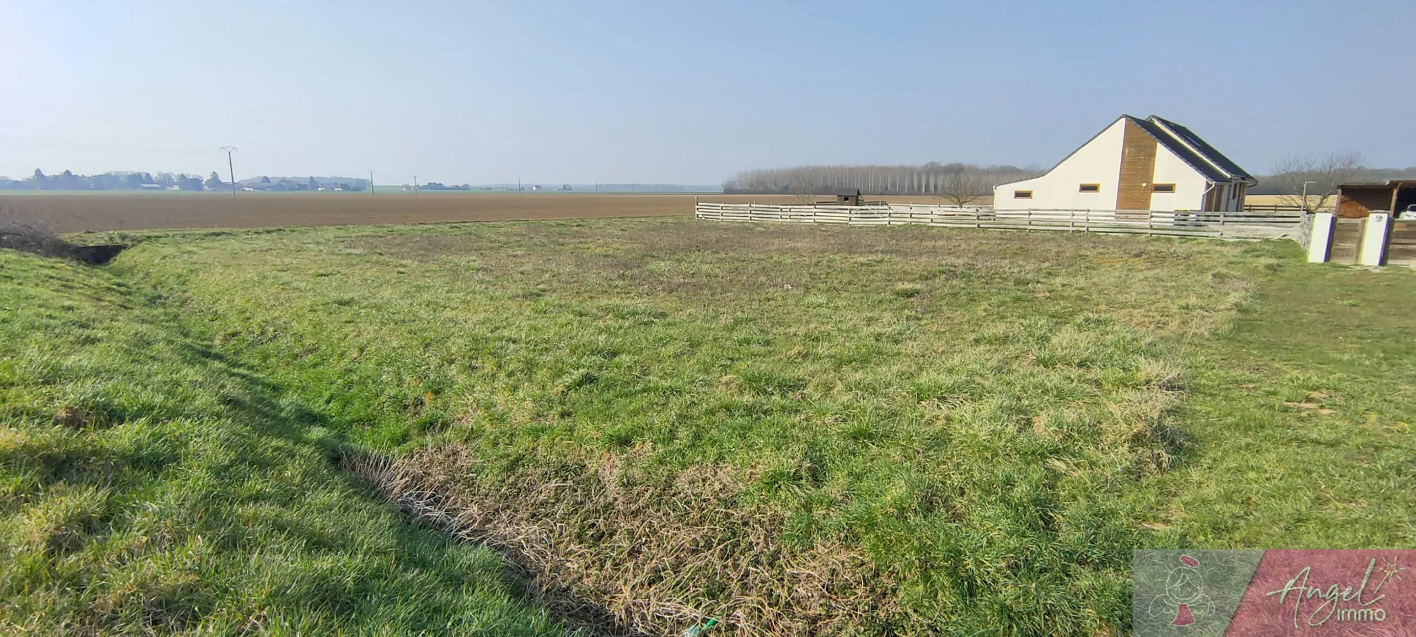 Terrain constructible 1429 m2 à Franxault avec vue sur la campagne 