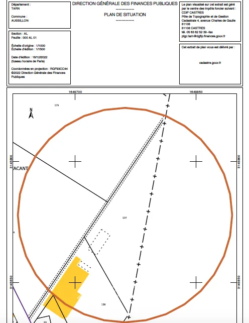 Terrain constructible à Aussillon de 7040 m2 