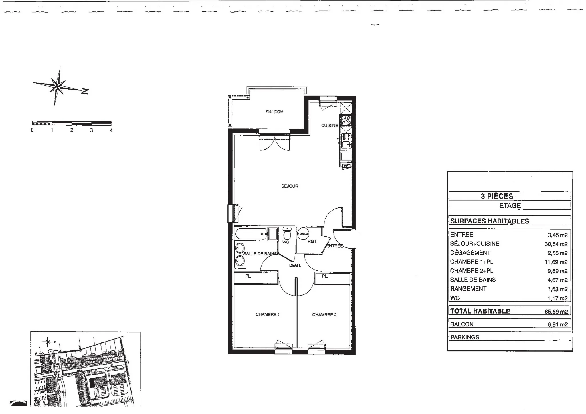 Appartement de 65m2 à Launaguet 