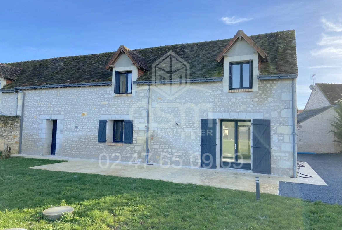 Longère restaurée avec goût au coeur d'un hameau 