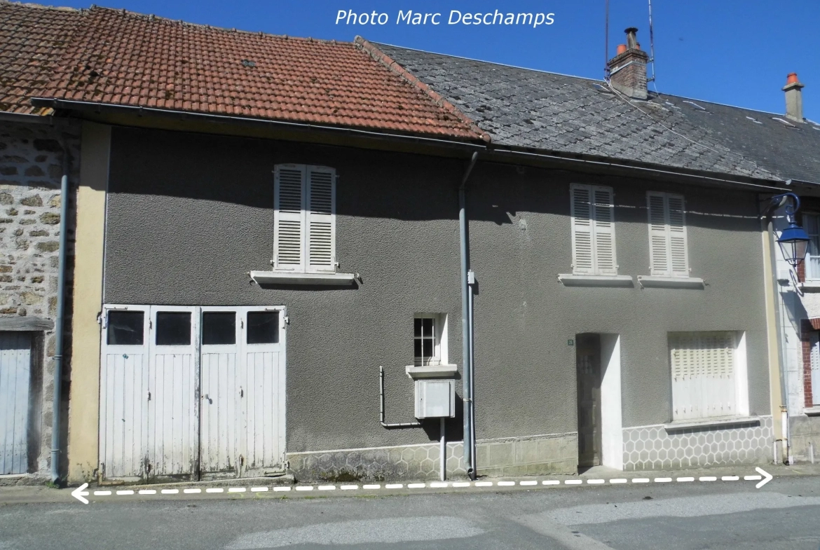 Maison de village à rénover, 3 chambres, ~100m2 avec garage et jardin 190m2 