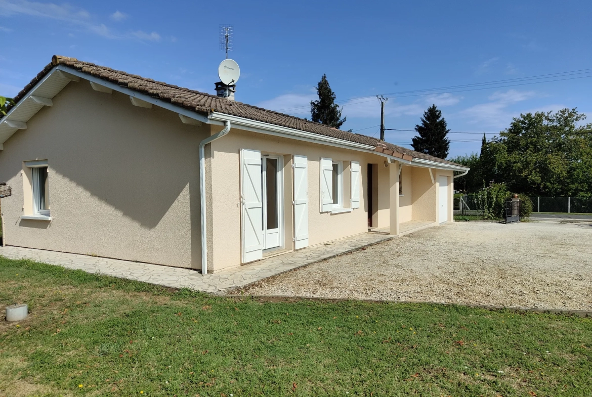 Maison T4 avec garage et jardin à 5 minutes de Langon 