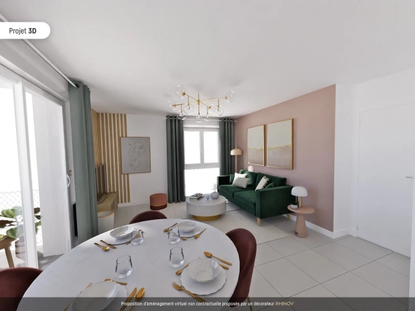 Appartement T3 de 63.94 m2 avec terrasse à Beauzelle