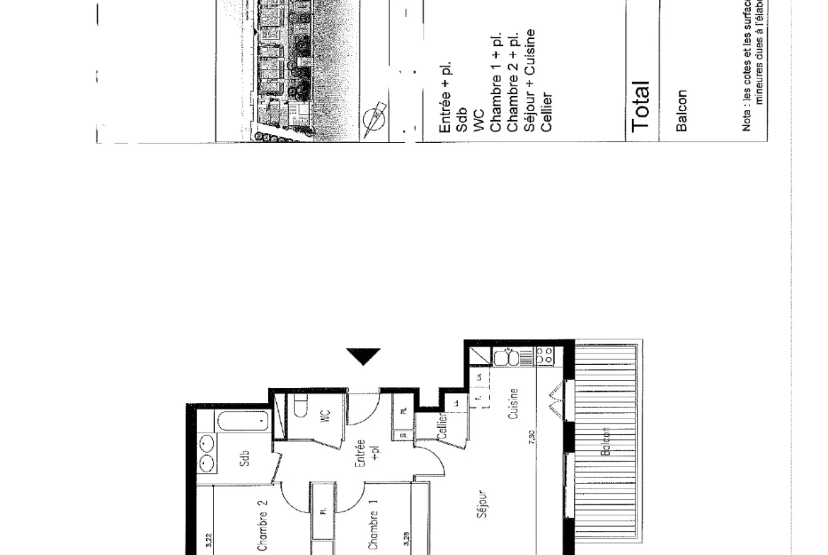 Appartement T3 de 63.94 m2 avec terrasse à Beauzelle 