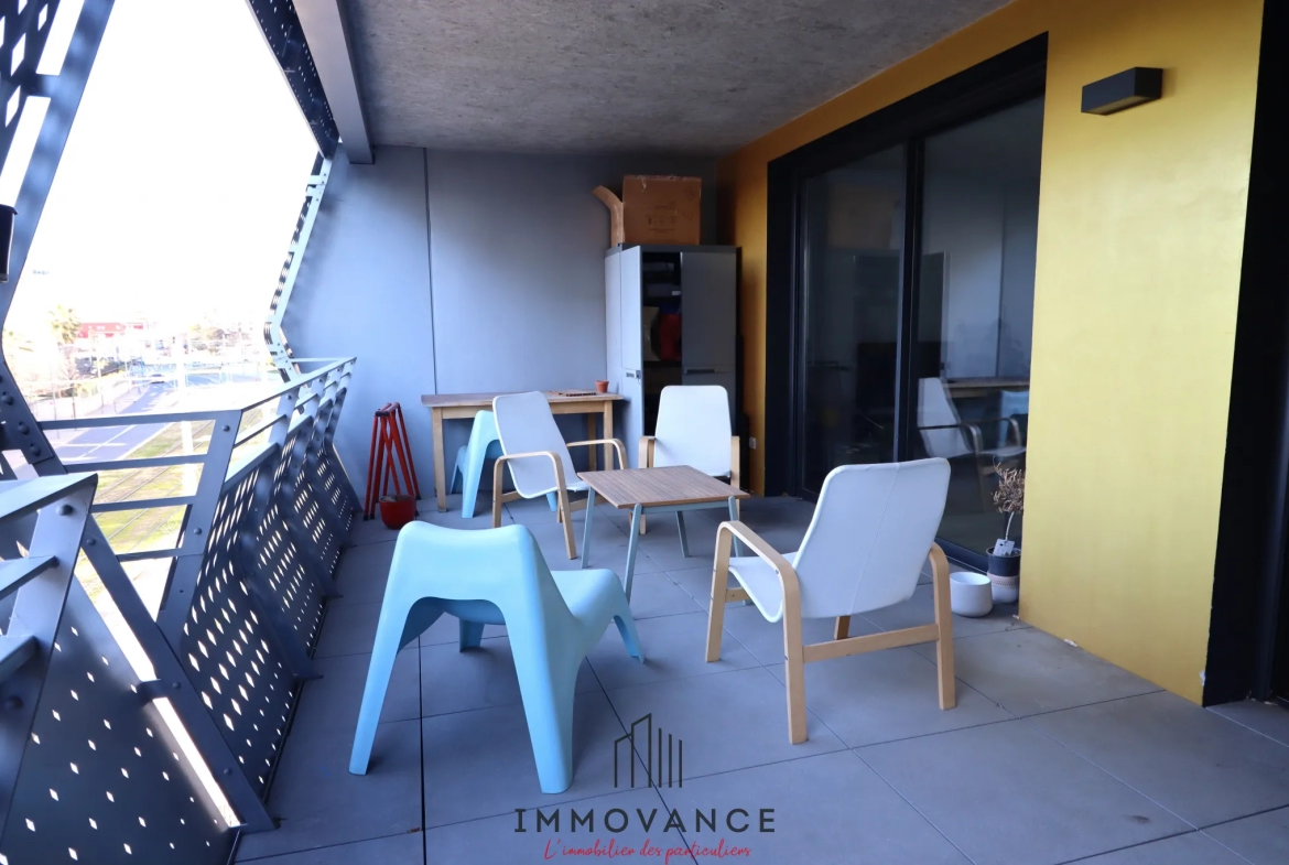 Vente T2 50m2 avec terrasse et place de parking à Montpellier 