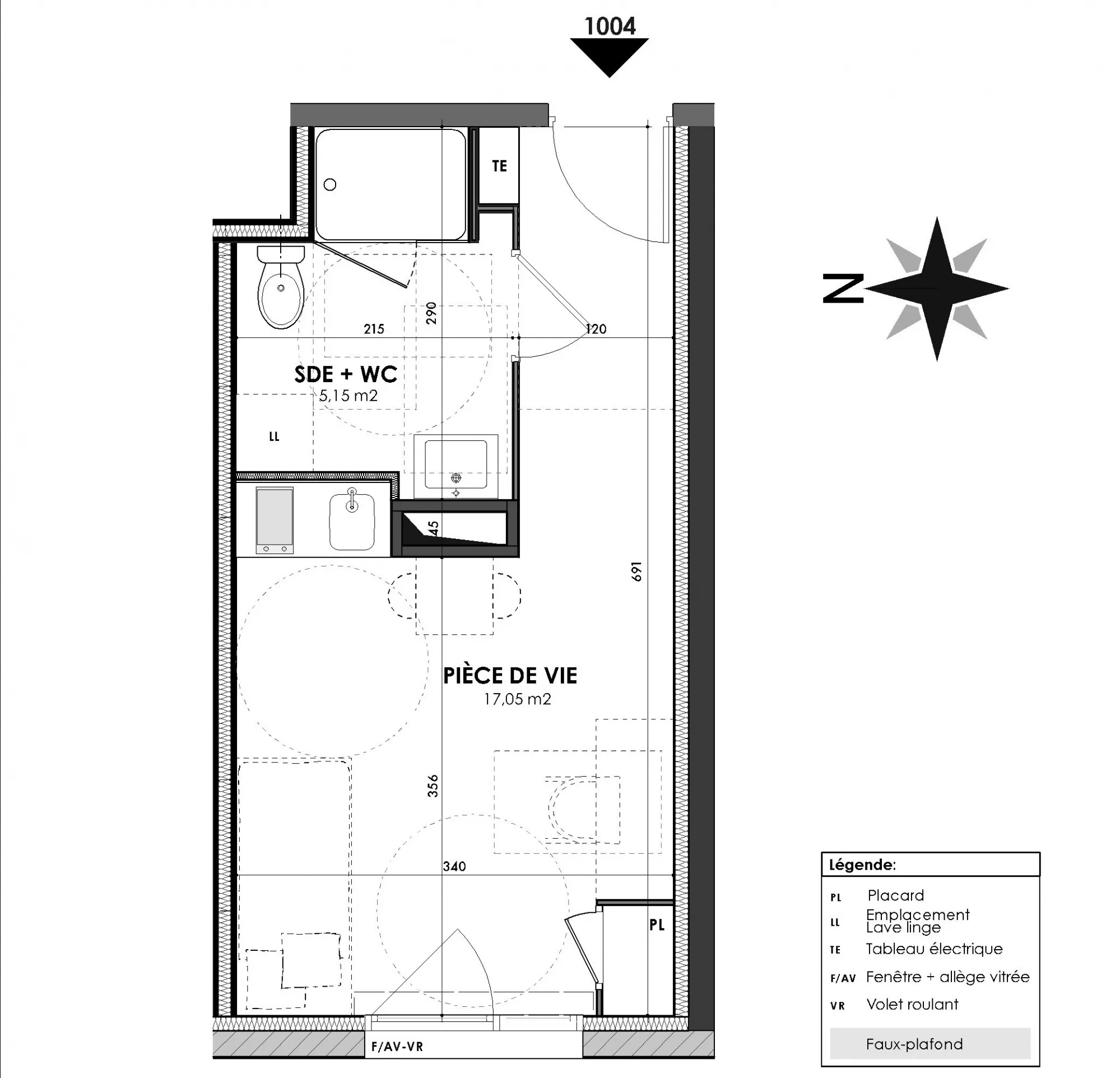 Studio neuf avec parking dans résidence étudiante à Perigueux 