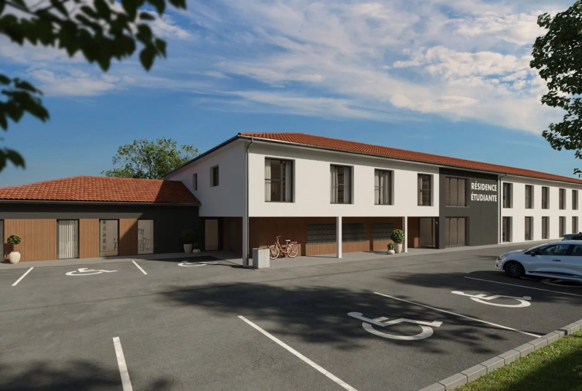 Studio neuf avec parking dans résidence étudiante à Perigueux 