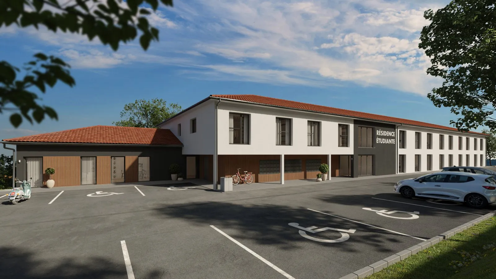 Studio neuf avec parking dans résidence étudiante à Perigueux 