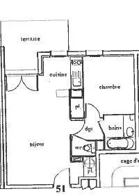 Appartement T2 avec jardin et parking à Saint Orens de Gameville 