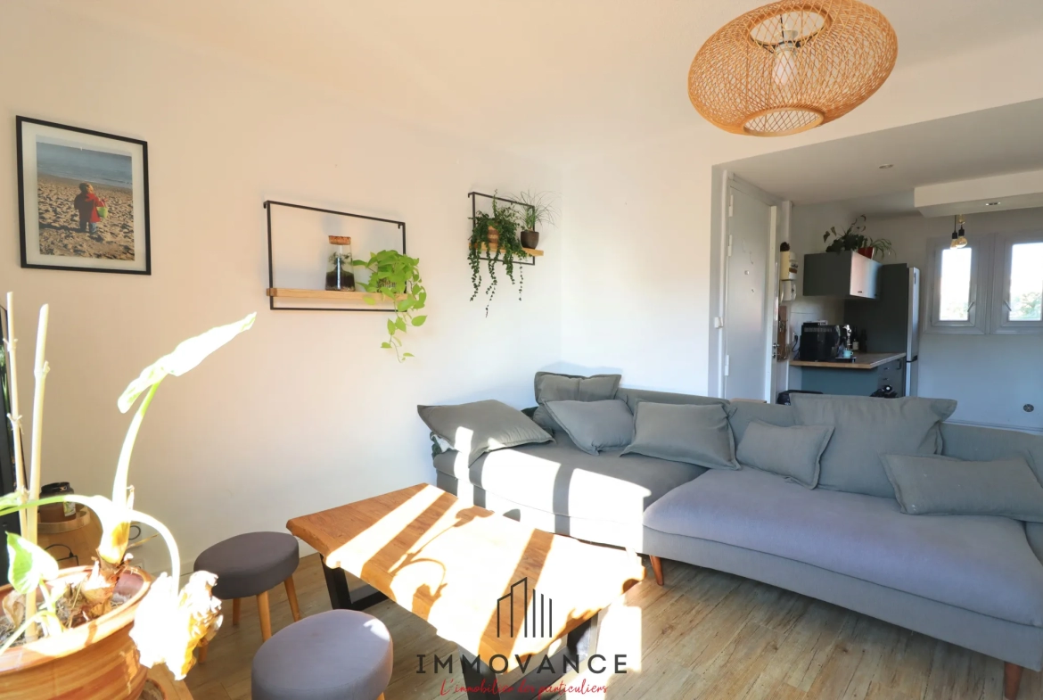 Vente T3 Montpellier Nouvelle Mairie 55m2 avec balcon, cave et garage 