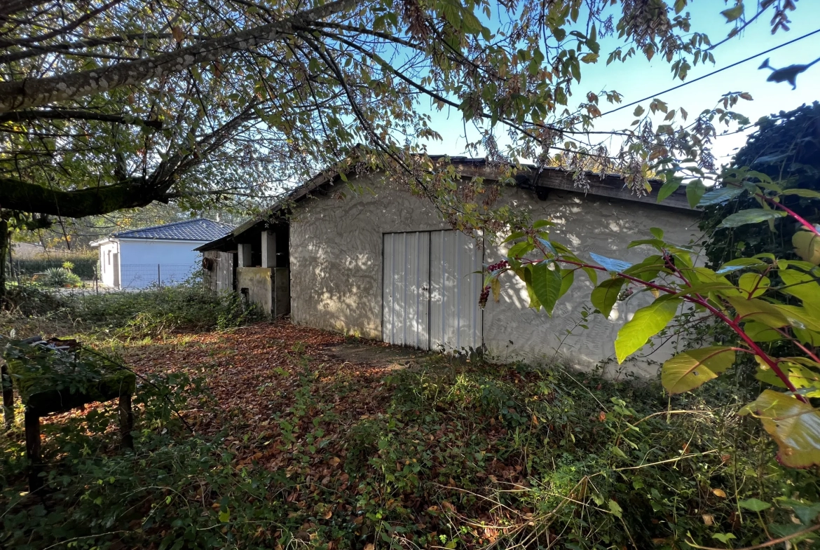 Maison de village en pierre avec jardin et dépendance à Langon 