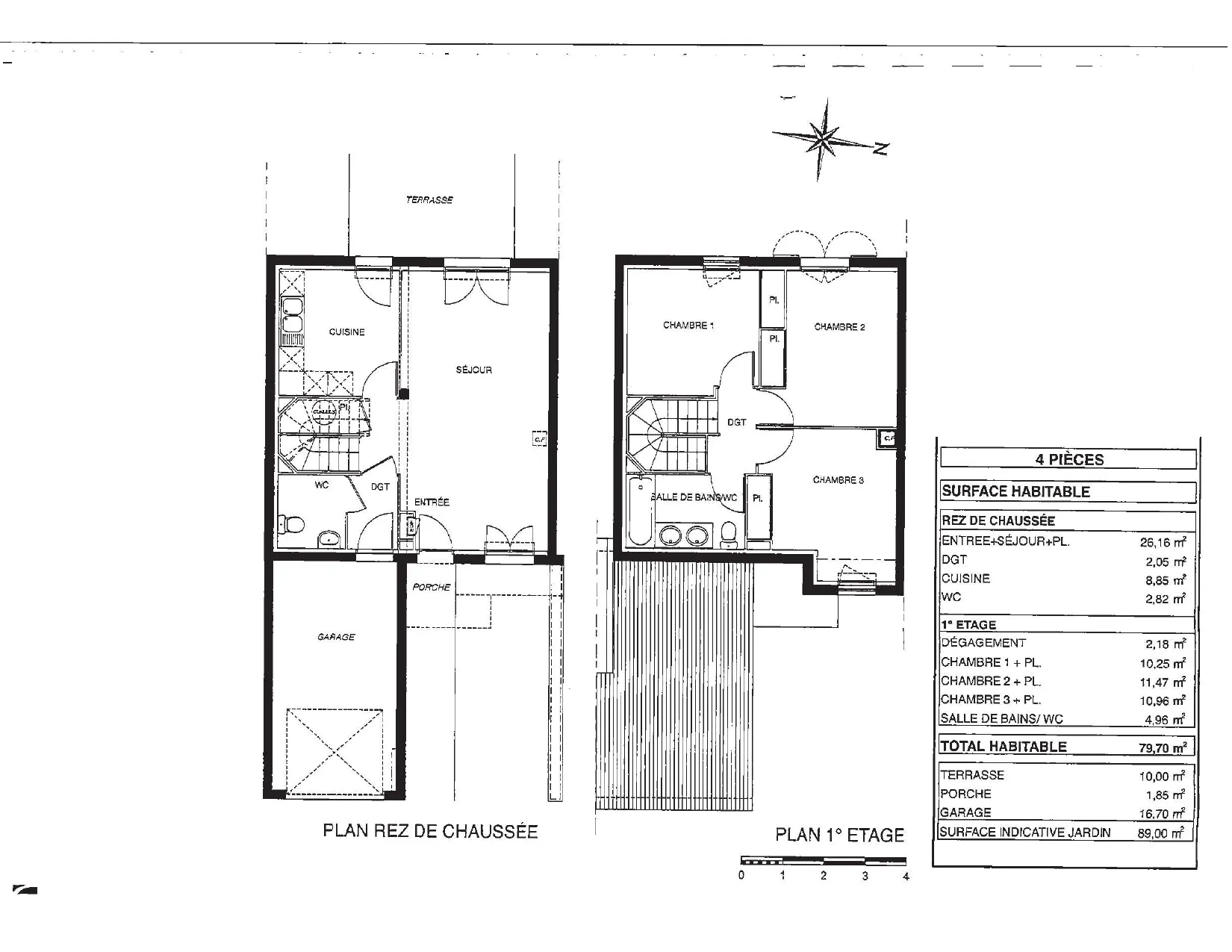 Vente - Villa T4 de 79.70 m2 à Launaguet 