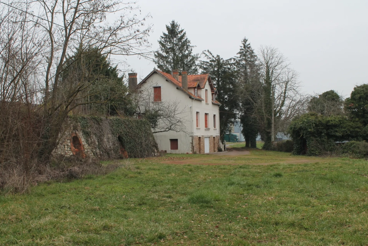 Maison à Cosne d'Allier sur +/- 4000 m2 de terrain, avec vue dégagée. 