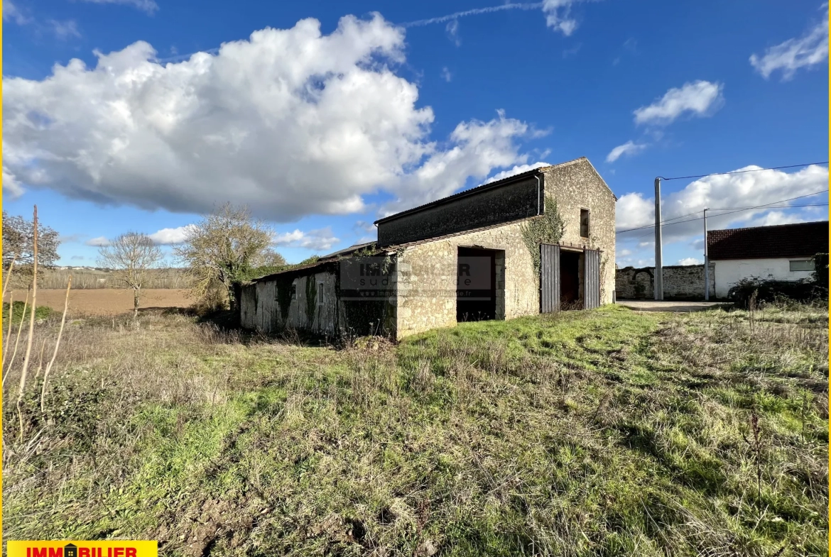 Belle bâtisse en pierre à réhabiliter avec vue sur les bords de Garonne à Podensac 