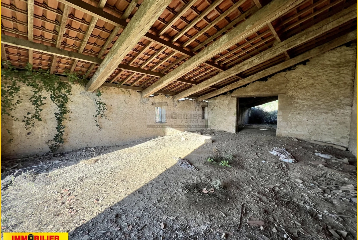 Belle bâtisse en pierre à réhabiliter avec vue sur les bords de Garonne à Podensac 