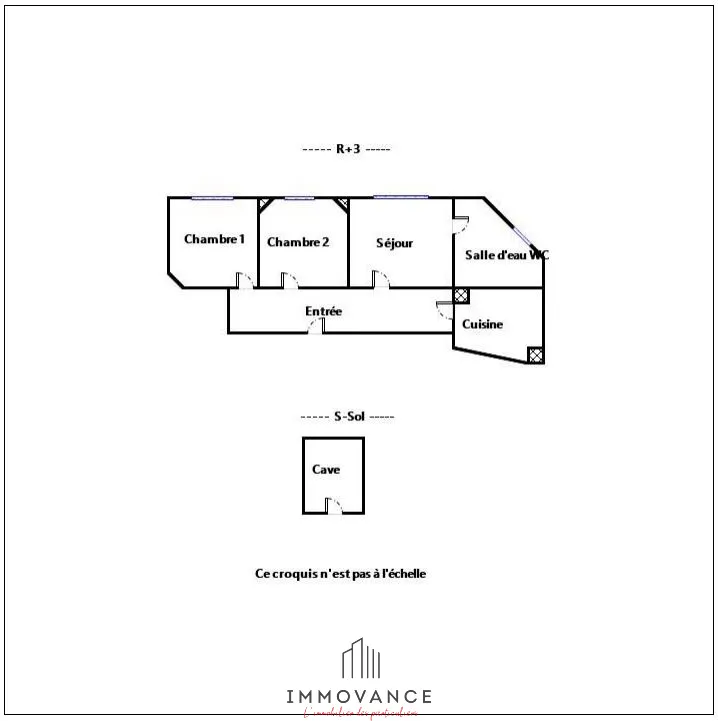 Appartement F3 centre ville refait à neuf proche mairie et château, Paris Jardin 