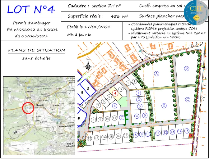 Terrain à acheter à Beignon avec CHT IMMOBILIER 