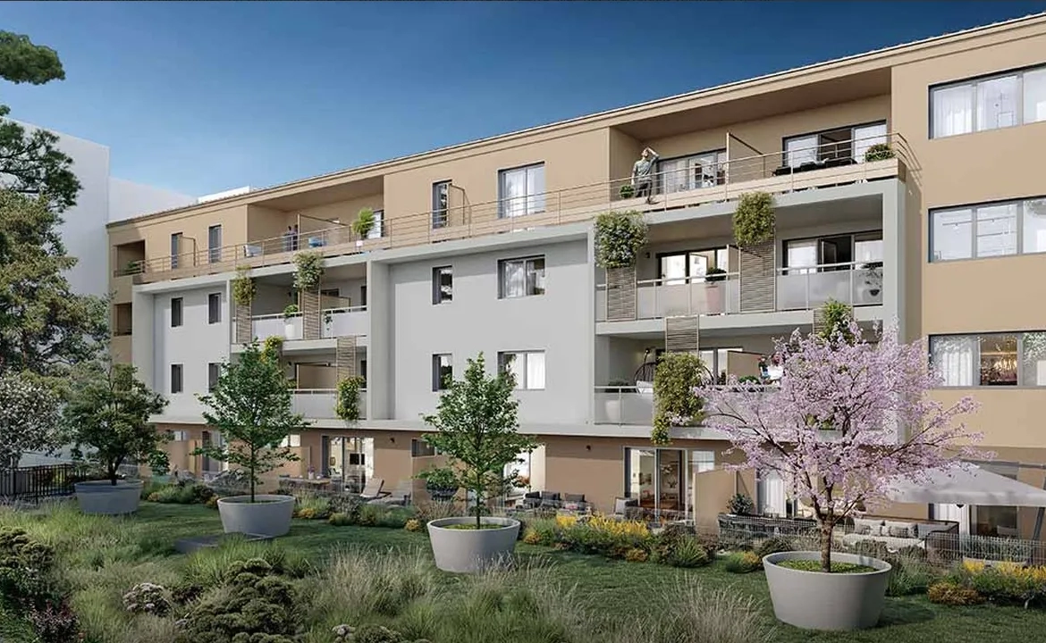 Appartement T1 de 25m2 avec terrasse et stationnement en sous-sol à Toulon 