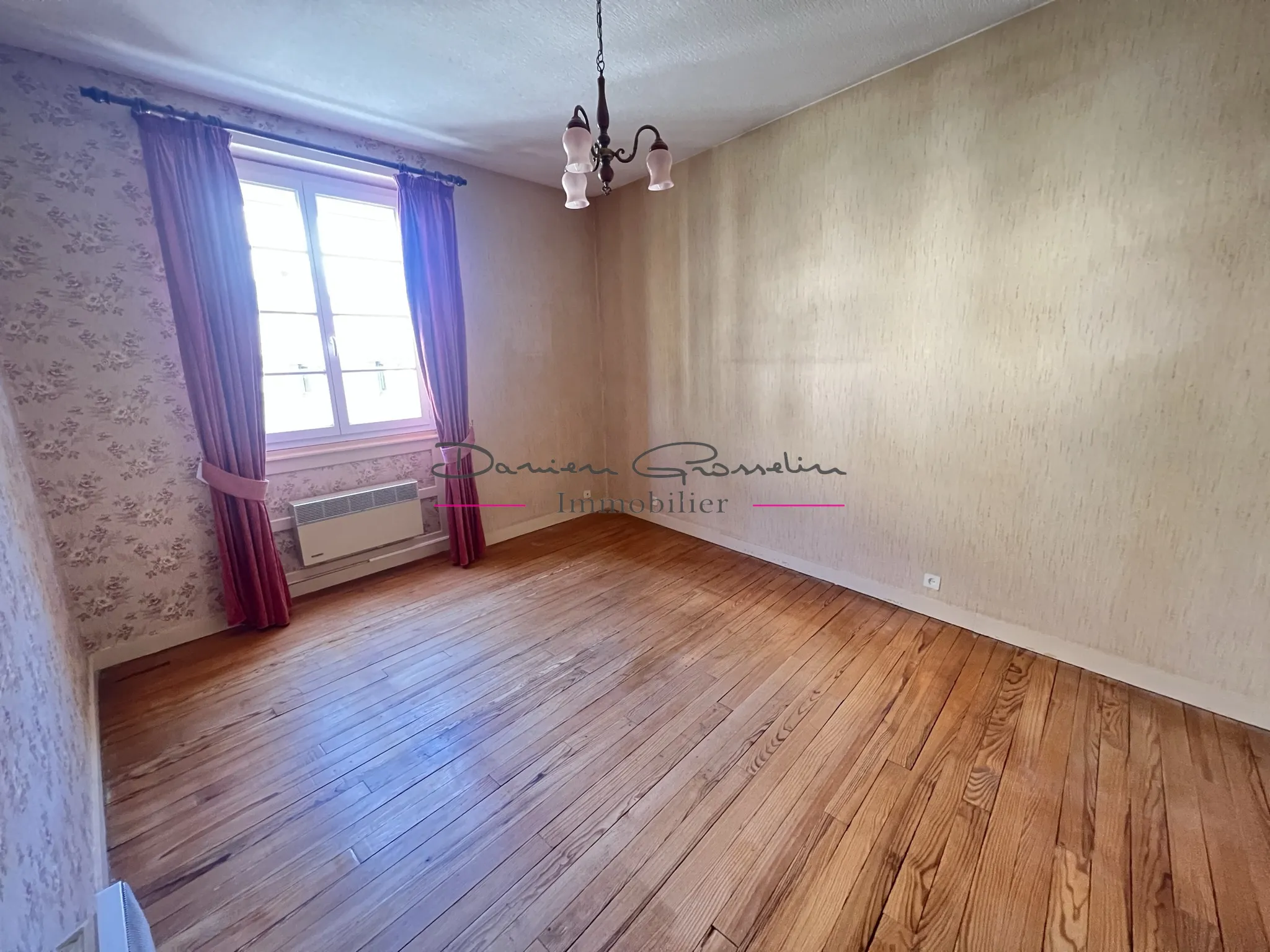 Appartement avec balcon, cave, grenier et parcelle de terrain 