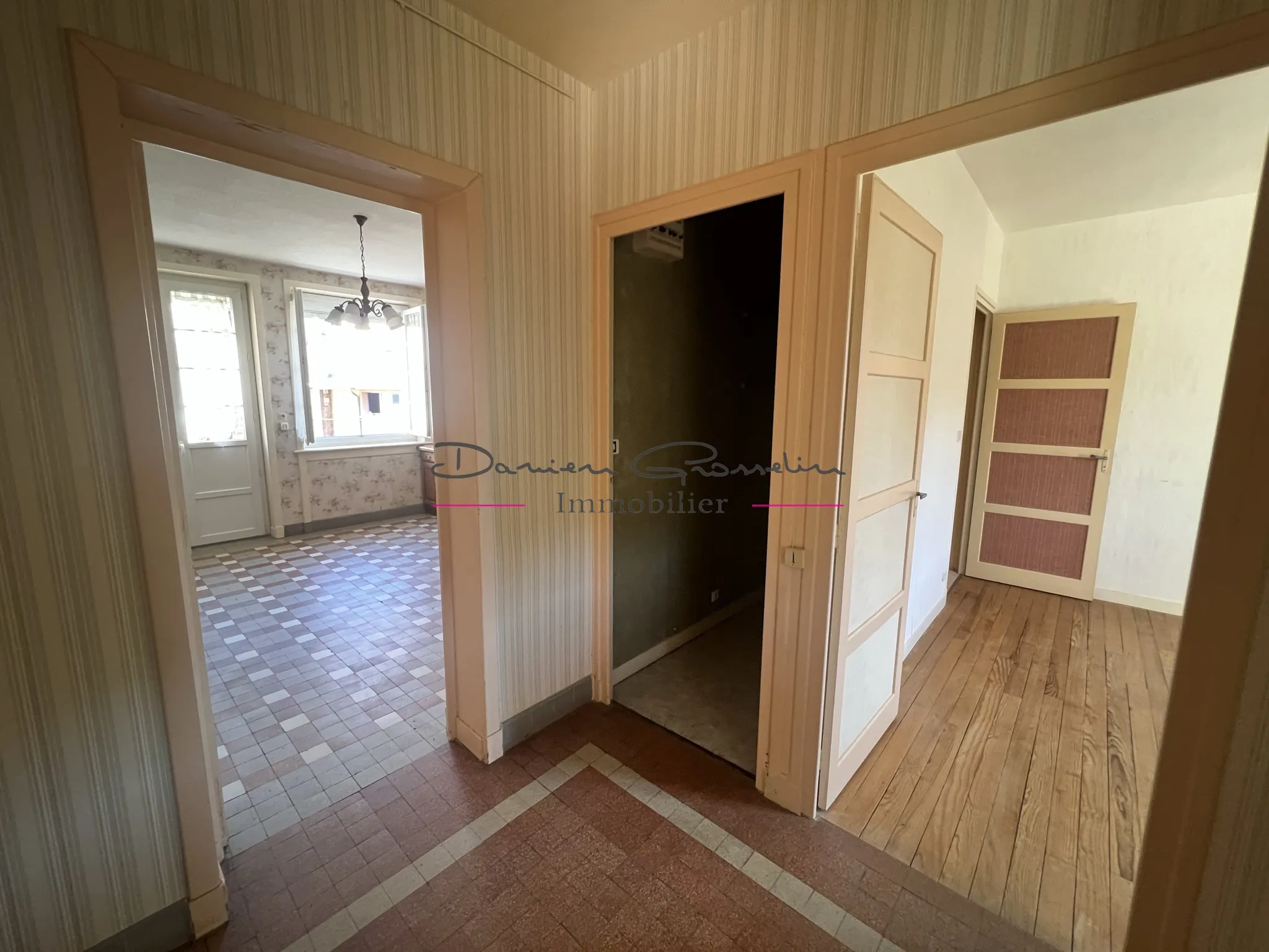 Appartement avec balcon, cave, grenier et parcelle de terrain 