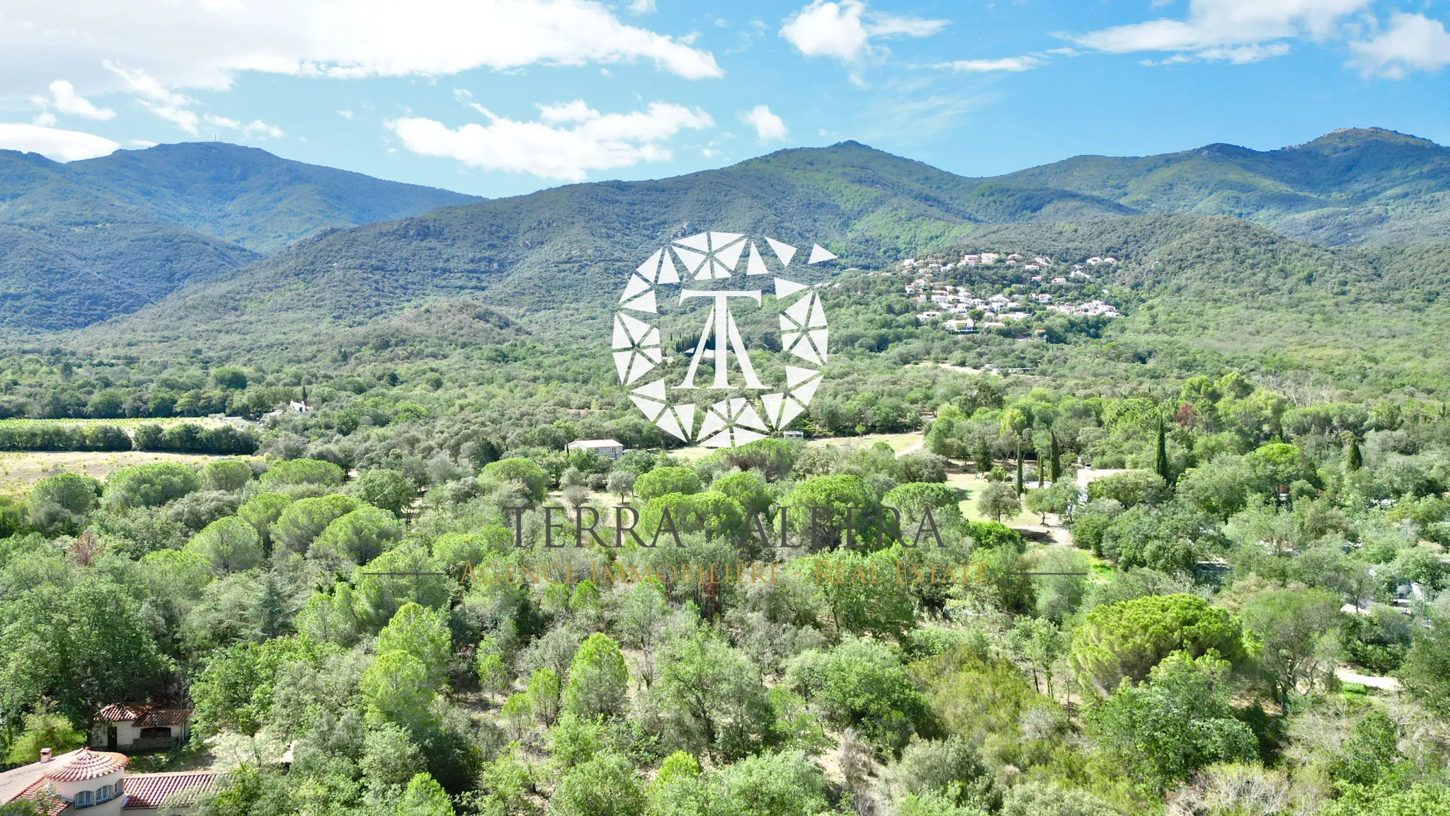 Beau terrain constructible avec vue sur les Albères à Laroque des Albères 